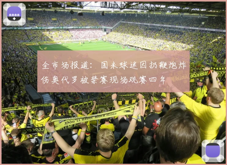 全市场报道：国米球迷因扔鞭炮炸伤奥代罗被禁赛现场观赛四年